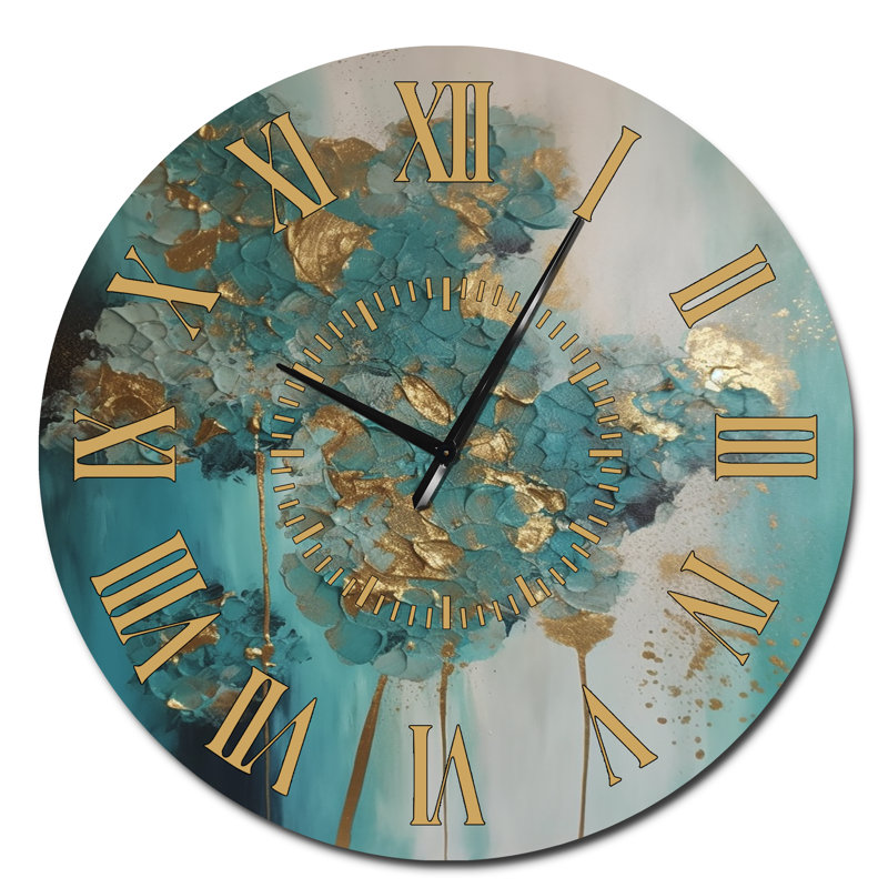 Horloge murale hortensia, Surdimensionné