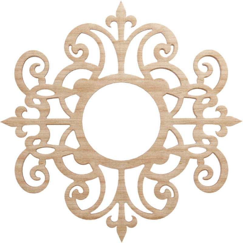 Médaillon de plafond 18 pi x 18 po x 5 7/8 po x H 1/4 po Dijon, Aulne, H 18 po x l 18 po x P 0,25 po