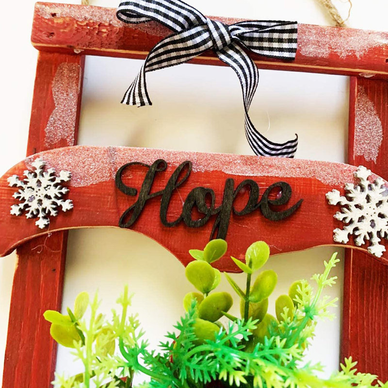 Traîneau suspendu avec lettrage Hope Christmas