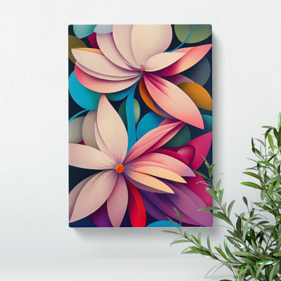 The Cosmopolitan Flowers Abstract - Wrapped Canvas