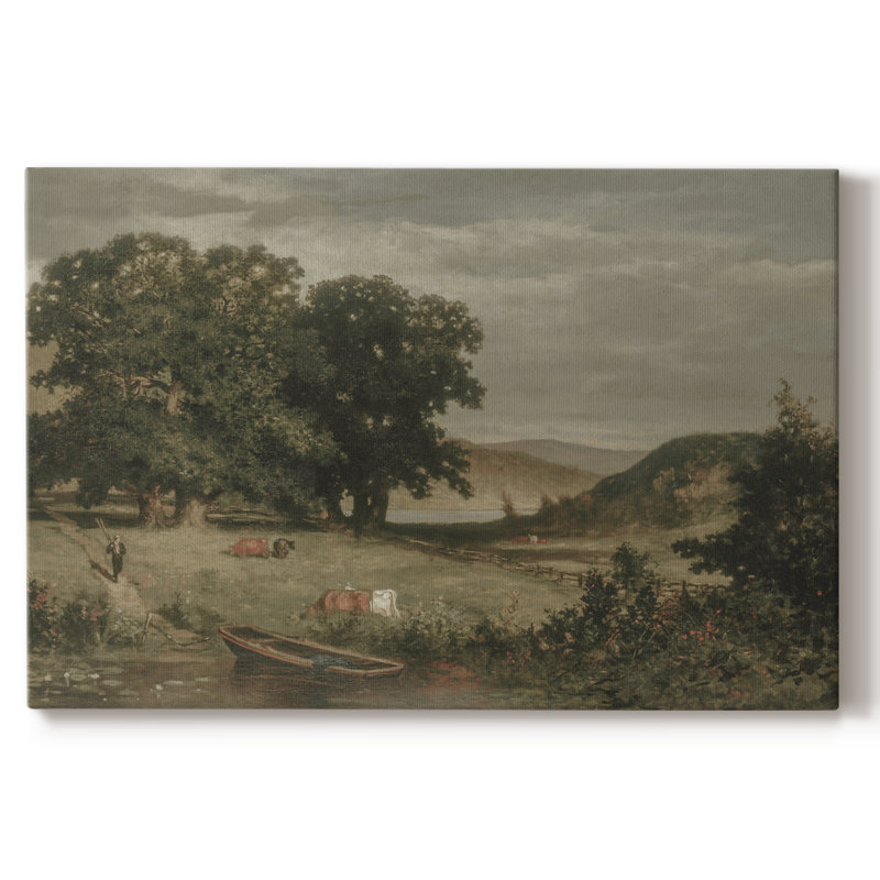 Paysage rétro - DCCX - impression sur toile tendue, H 19 po x l 28 po