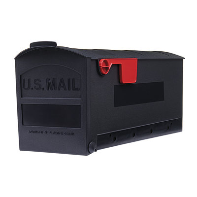 Patriot Plastic Post Mount Mailbox Black