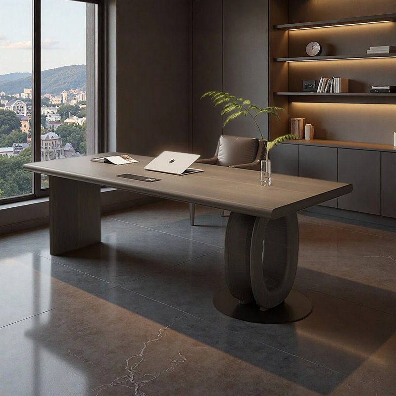 Minimalist rectangular office desk, 29.53" H x 78.74" W x 31.5" D