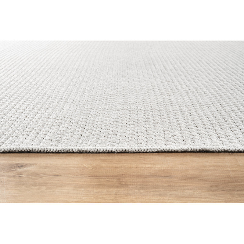 Indoor Outdoor Area Rug, Rectangle 8' x 10', Ivory