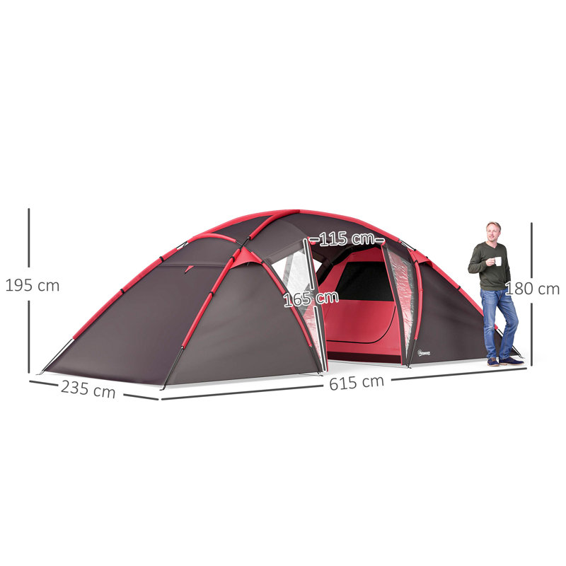 4 Person Tent, Grey