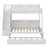 Full Over Twin Bunk Bed With Built-In Storage Staircase, Trundle Bed, Storage Compartments, LED & USB Connectivity-998261335