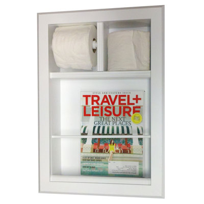 Meridian Toilet Paper Holder Recessed Magazine Rack