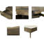 Dark Brown Platform Bed With Live-Edge Headboard And Integrated Nightstand Space Queen Charming Built-In Cabinets,