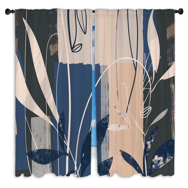 Paire de rideaux obscurcissant en polyester Zenius, L 20 po x L 52 po