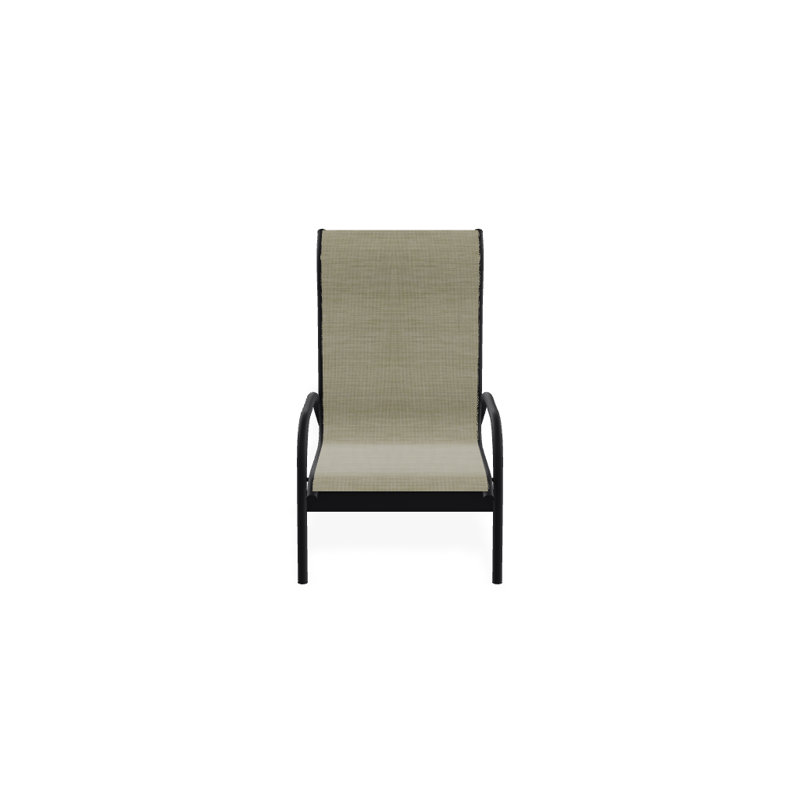 Gardenella Patio Chair, Bristol Taupe Sunbrella®, Black