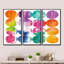«Circle Abstract Colorfields», ensemble d'art mural sur toile encadré moderne Mid-Century-72043471-72044283
