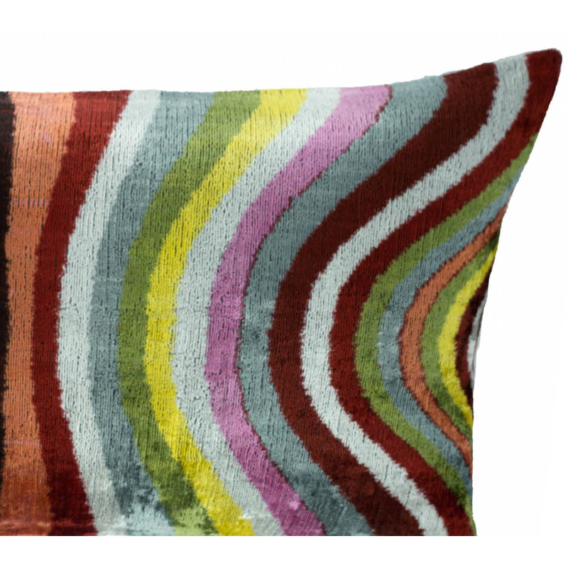  Housse de coussin en soie Ikat