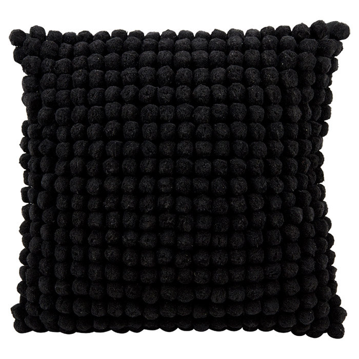 Cotton Throw Pillow, Black