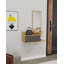 Exie 60cm Wall-Mounted Console Table with Drawer, Shelf and Mirror
