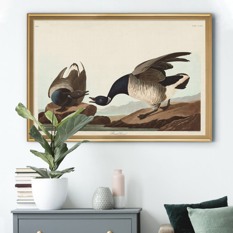 " Brant Goose ", 18.5" H x 24.5" W x 1.5" D, Gold
