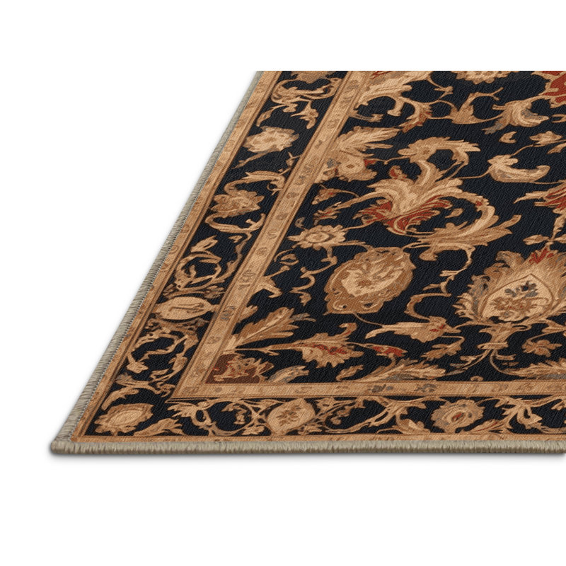 Tapis brun français lavable à la machine, Rectangle 2 pi x 3 pi