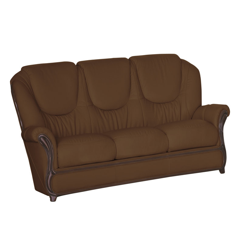 Kirkpatrick Faux Leather Sofa, Brown