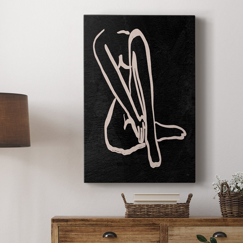 Figurine en noir I - galerie Cavas, H 18 po x l 12 po