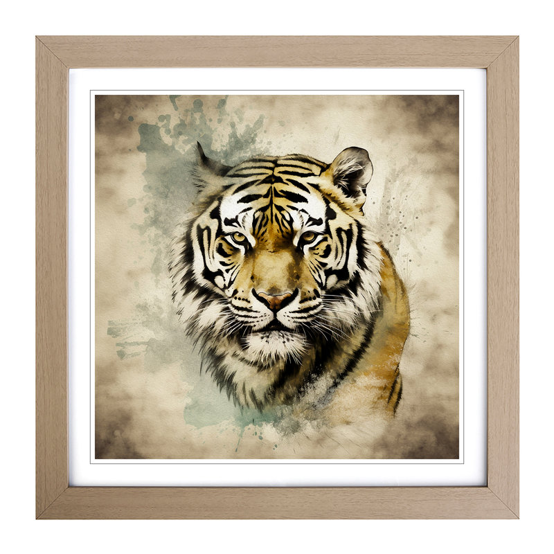 Tiger No.1 - Framed Print, Oak
