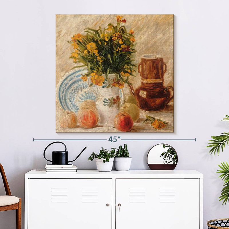 Yarlin nature morte aux pommes, H 33 po x l 33 po