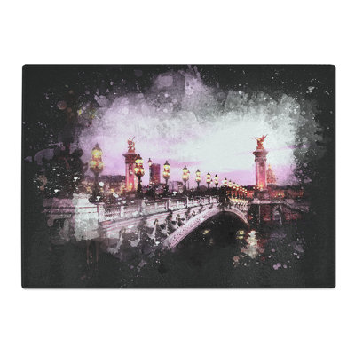 Tempered Glass Pont Alexandre III Bridge in Paris France Chopping Board