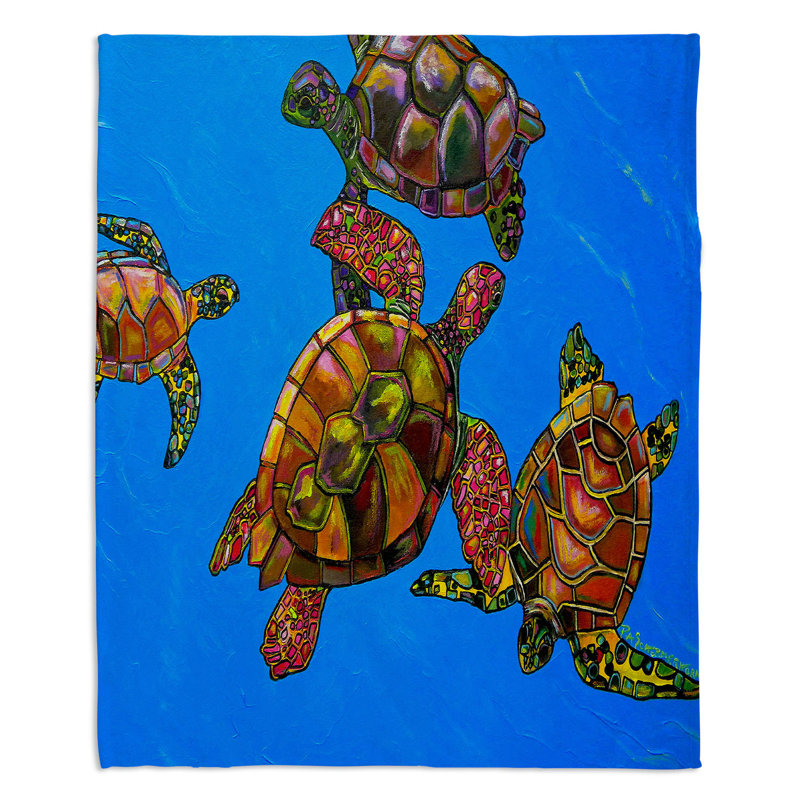  Jeté de tortues de mer Sarrahs, l 51 po x L 60 po