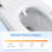 Tankless Smart Toilet With Bidet Built In, One-piece Bidet Toilet Seat, Auto Flush, Auto Open/close,heated Seat, Warm Water And Dry, Adjustable Temp,remote Control Side Know
