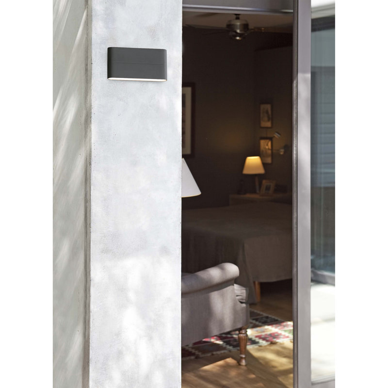 Jalonte Integrated LED Outdoor Flush Mount, Dark Grey