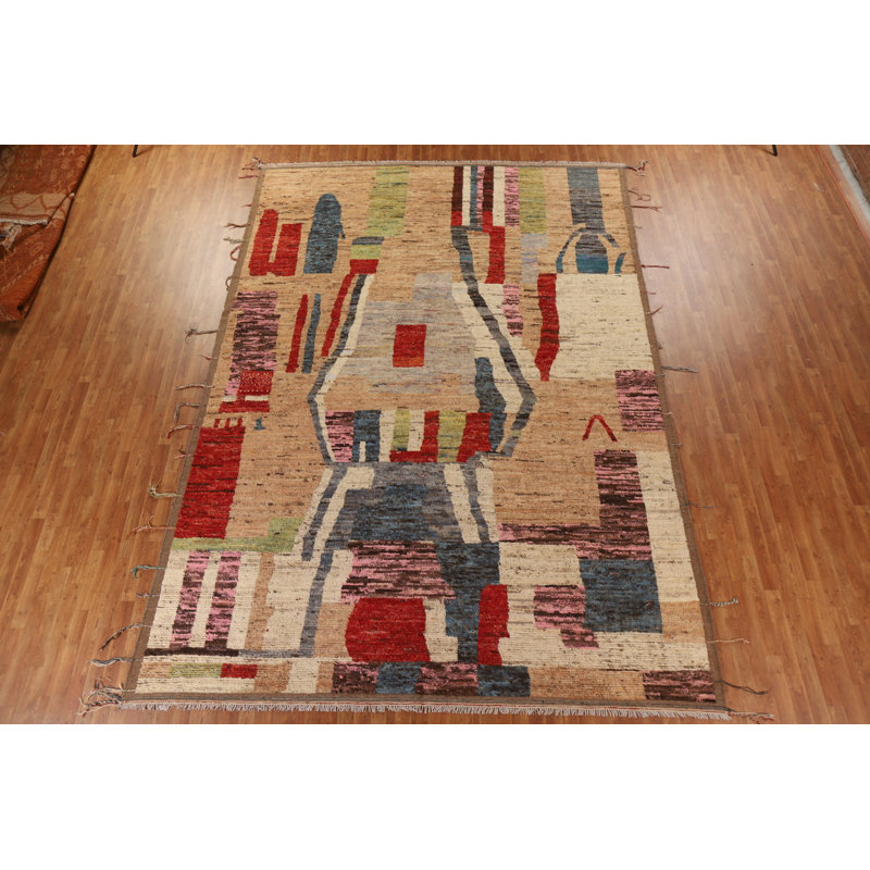 One-of-a-Kind 10'0'' x 13'11'' New Age Rectangle Wool Area Rug in Blue and Brown