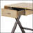 Aluminum Rectangular Writing Desk with Gold Patchwork Top and Spacious Drawer, Sturdy X-Shape Trestle Base