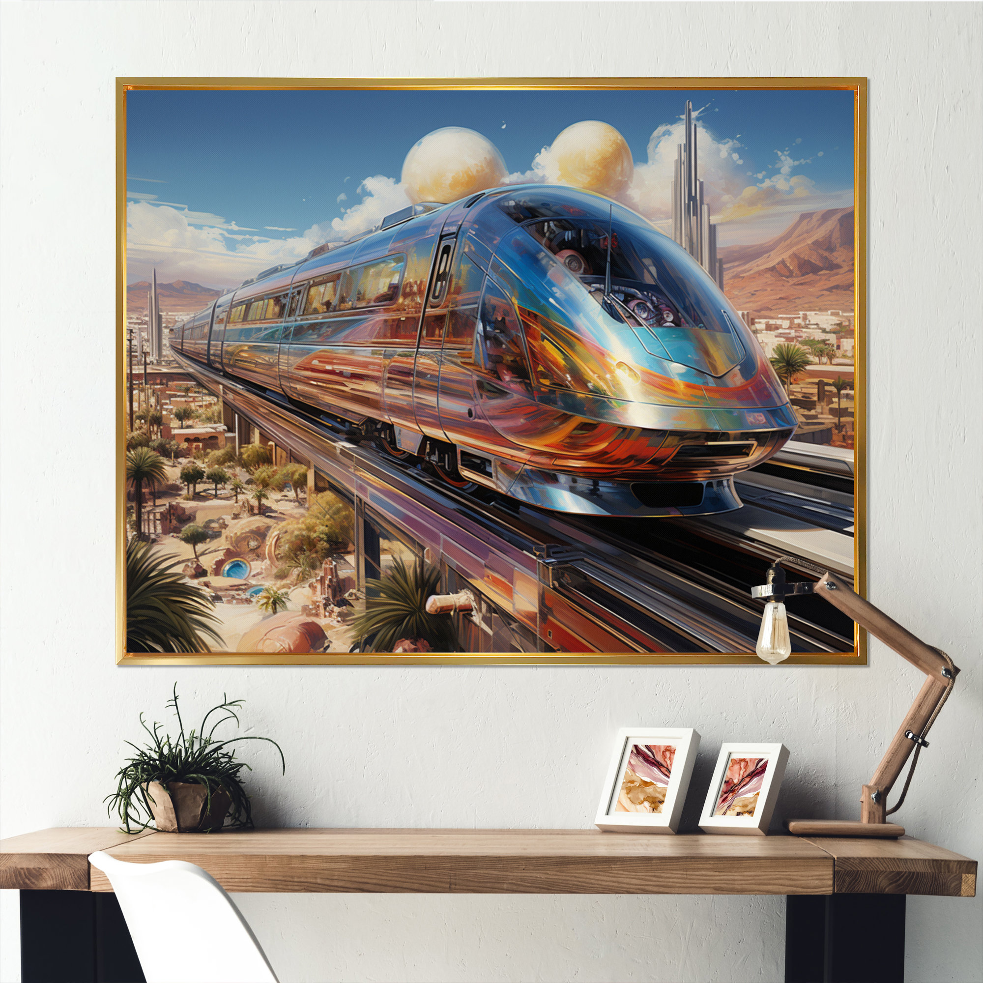 Ebern Designs Abstract Train 1950S Chromatic Journey II ...