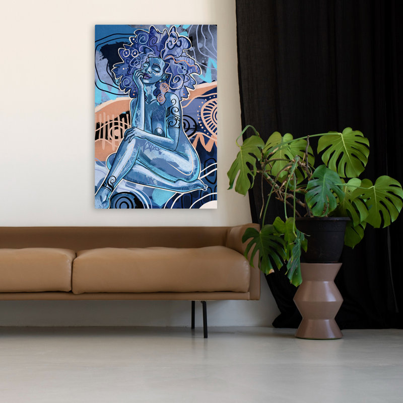 Imani - Art contemporain afro-américain, H 48 po x l 32 po