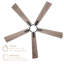 Ventilateur de plafond à 5 pales de 52 pouces Bali Smart 2700K-6000K CCT avec lumière sélectionnable et télécommande-647556684