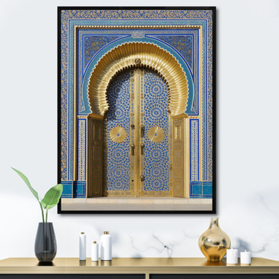 Art mural sur toile Morroco Palace Golden Doors II - campagne