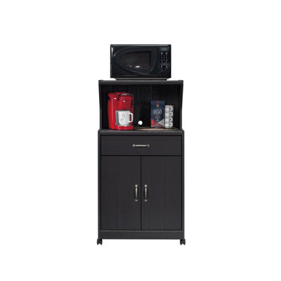 Microwave/Kitchen Cart, Black Finish