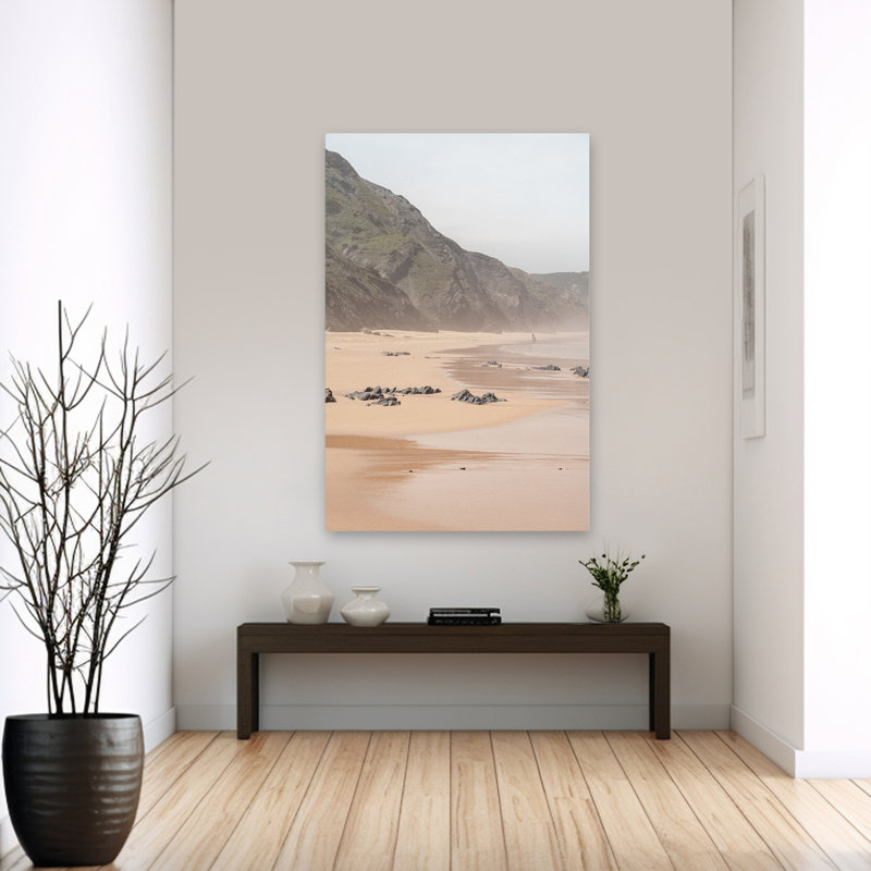 Schenk – Beach Walk - Landscape Photography Realistic Beach Art, 60" H x 40" W