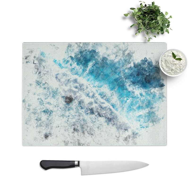 Tempered Glass the Beauty of the Ocean Chopping Board, 28.5 cm x 39 cm