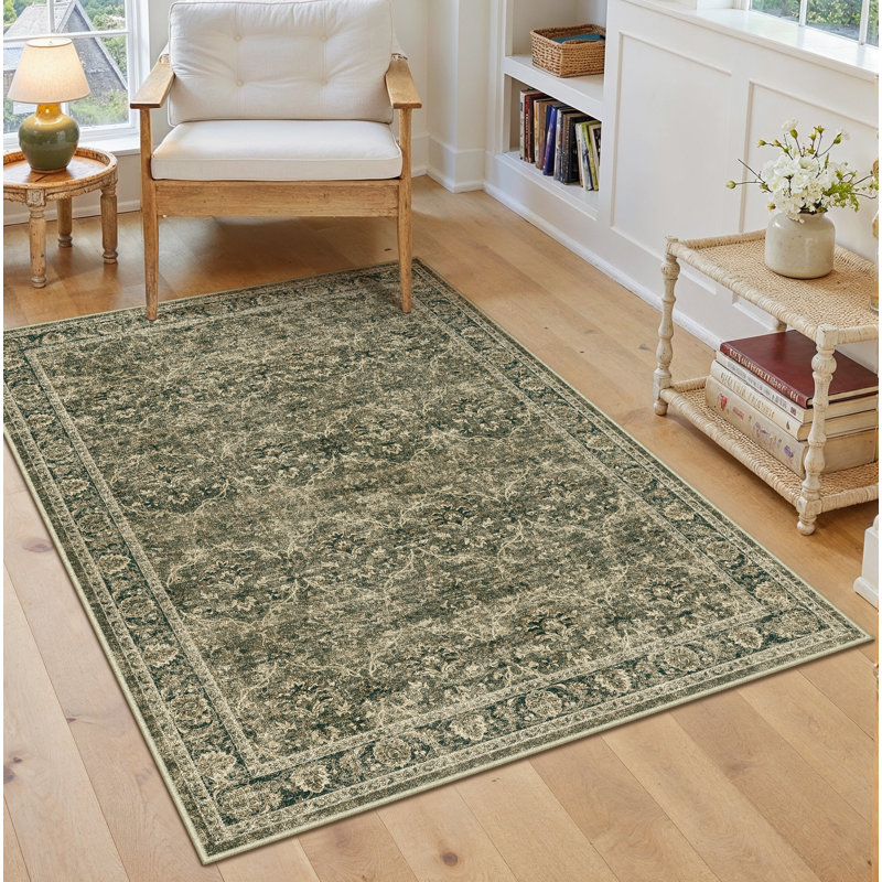 Orihue Vintage Brown Area Rug for Living Room with Non-Slip Backing, Rectangle 5' x 7'