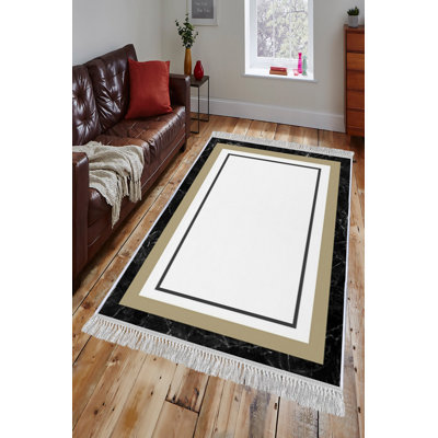 Luxueux tapis en velours de 5,2 x 7,5 pi | Tissu 100% velours, semelle 100% coton, hauteur des poils de 0,4 po | Antibactérien, antidérapant, lavable à la machine | Impression numérique 3D élégante, parfaite pour le décor du salon et de la chambre à coucher