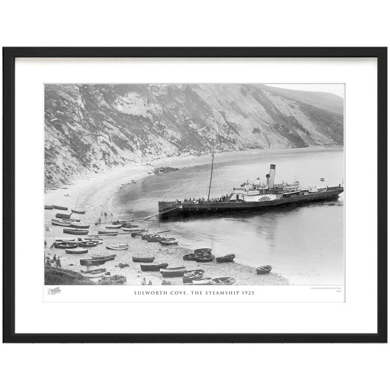 Lulworth Cove, The Steamship 1925 by Francis Frith - Single Picture Frame Print, 40cm H x 50cm W x 2.3cm D