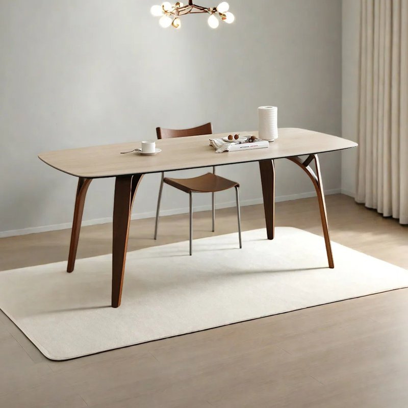 Unique and simple rectangular dining table, 29.53"H x 55.12"L x 31.5"W