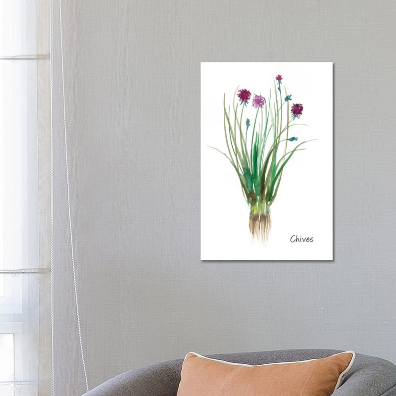 Chives by Asia Jensen - Wrapped Canvas Painting, 101.6 cm H x 66.04 cm W x 1.91 cm D