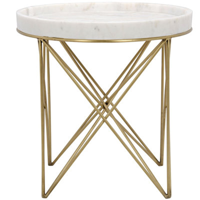 Prisma Marble Top End Table