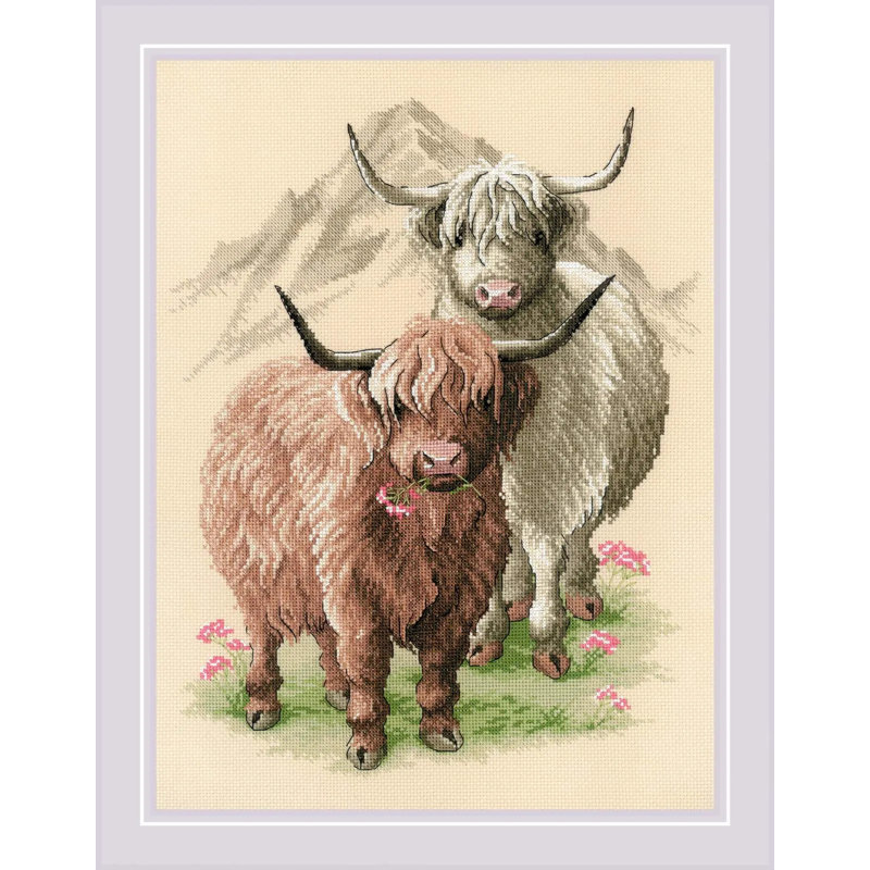  Kit de point de croix compté Highland Buddies R2090