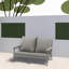 Canapé de patio durable avec tissu en oléfine résistant aux rayons UV et quincaillerie en acier inoxydable pour une utilisation extérieure toute l'année