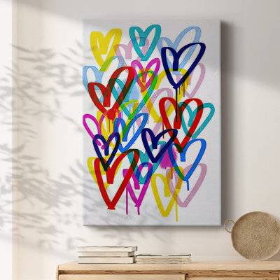 Hearts Aflutter II -Gallery Wrapped Canvas