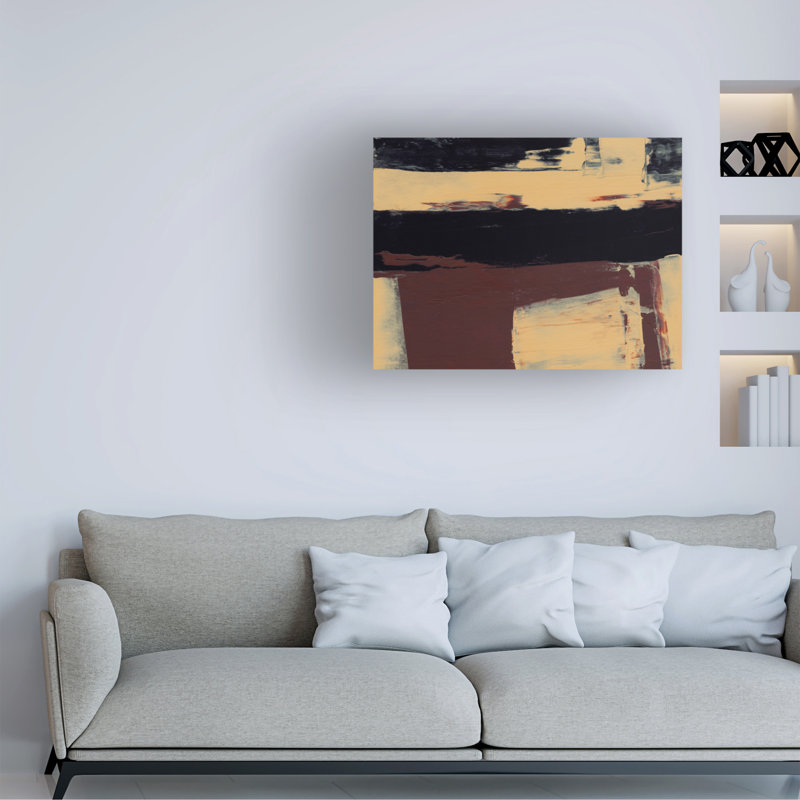 Bolognaise «Abstract Squared II» sur toile, H 14 po x l 19 po