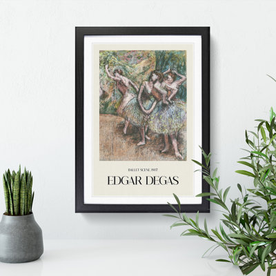 Ballet Scene by Edgar Degas - Picture Frame Graphic Art