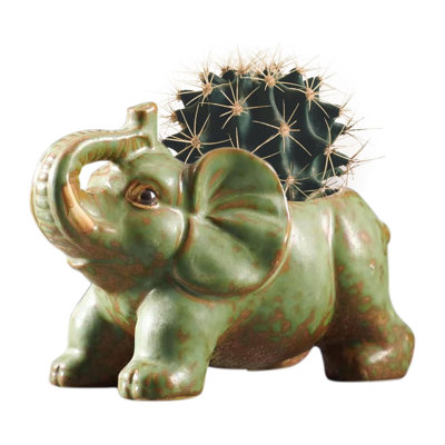 Pleasant Elephant Ceramic Planter Pot (4.3")
