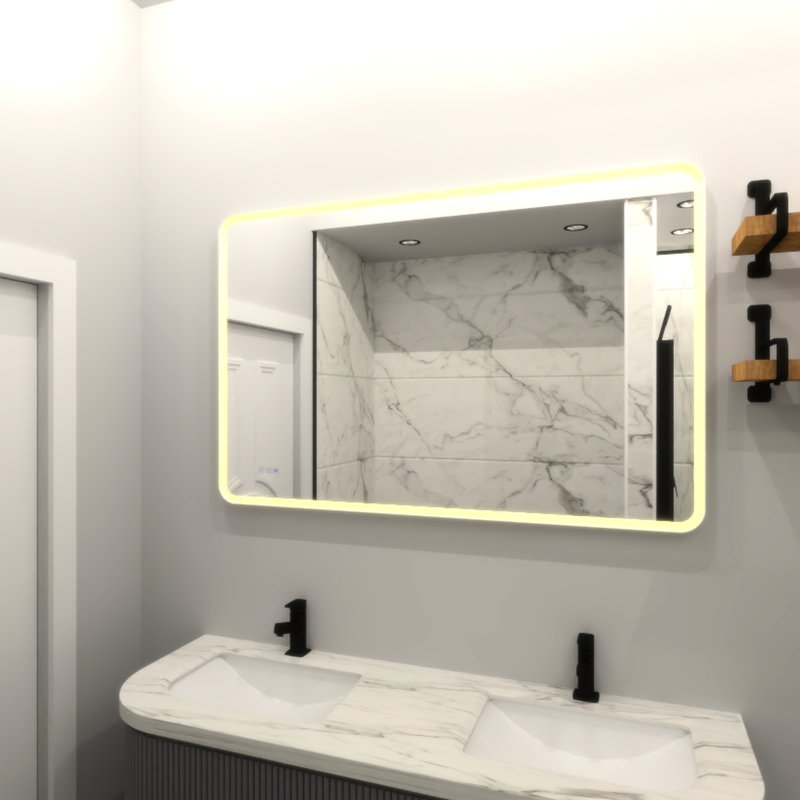 Miroir de salle de bain rectangulaire à DEL 60 x 36, 36 po x 60 po
